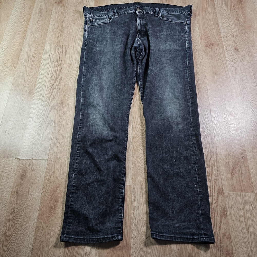 Mens Denim & Supply Ralph Lauren Prospect Slim Jeans 42x32 Black‎ Faded Stretch
